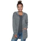 Juniors' Mudd&reg; Hooded Cardigan, Teens, Size: Large, Grey Other