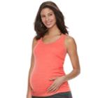 Maternity A:glow Ruched Tank, Women's, Size: Xl-mat, Med Orange