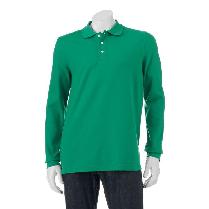 Men's Croft & Barrow&reg; Classic-fit Pique Performance Polo, Size: Medium, Med Green