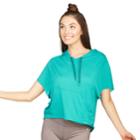 Women's Colosseum Waverly Cropped Hoodie, Size: Medium, Green