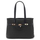 Mellow World Hermia Honeycomb Quilted Tote, Women's, Black