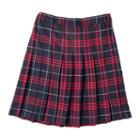 Girls 4-16 Chaps School Uniform Plaid Skirt, Girl's, Size: 6, Dark Red