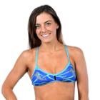 Women's Dolfin Bellas Print Bikini Top, Size: Xs, Blue Other