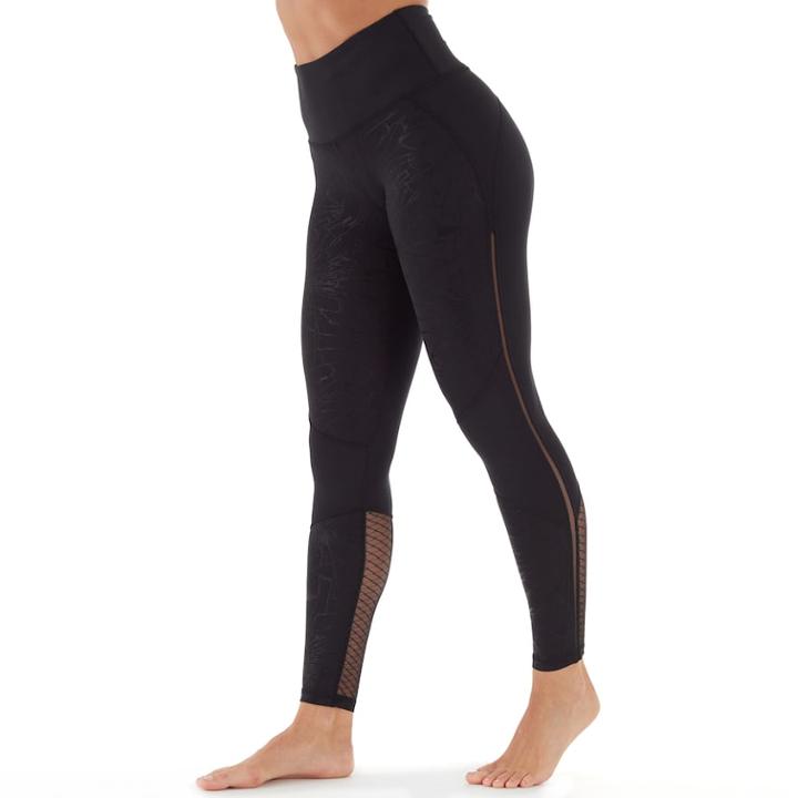 Women's Balance Collection Eleana Mesh Leggings, Size: Medium, Black