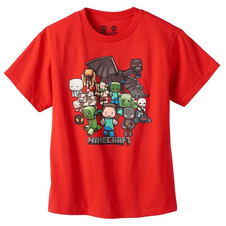 Boys 8-20 Minecraft Party Tee By Jinx, Boy's, Size: Xs, Brt Red