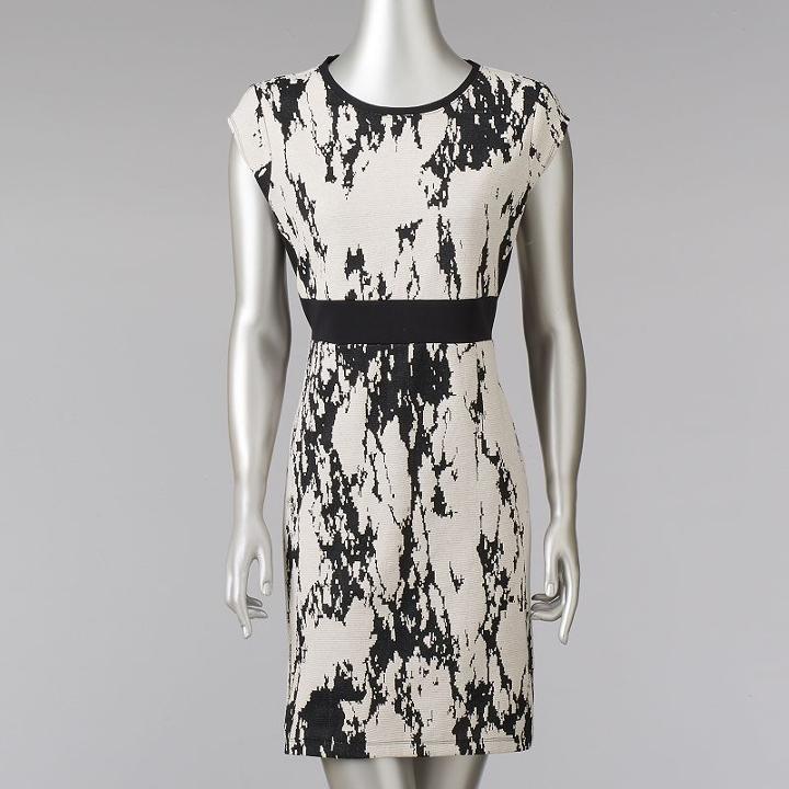 Women's Simply Vera Vera Wang Abstract Sheath Dress, Size: Xs, Black