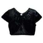 Girls 7-16 Emily West Faux Fur Shrug, Size: 10-12, Black