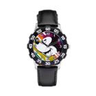 Disney's Mickey Mouse Boys' Leather Watch, Black