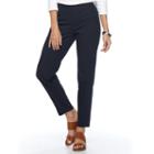 Women's Croft & Barrow&reg; Pull-on Ankle Pants, Size: 12, Blue (navy)