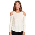 Women's Gloria Vanderbilt Cold-shoulder Drawstring Tee, Size: Xl, Lt Beige