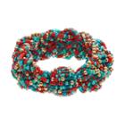 Seed Bead Braided Multi Strand Stretch Bracelet, Women's, Multicolor