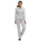 Women's Le Suit Textured Gray Pant Suit, Size: 16, Light Grey