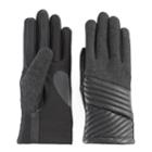 Women's Isotoner Diagonal Stitched Tech Gloves, Size: L-xl, Grey Other