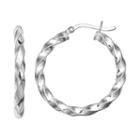 Primrose Sterling Silver Twist Hoop Earrings, Women's