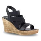 Tuscany By Easy Street Felisa Women's Wedge Sandals, Size: Medium (6), Black