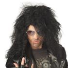 Heavy Metal Wig - Adult, Black, Durable