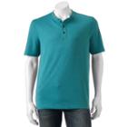 Men's Croft & Barrow&reg; True Comfort Henley, Size: Xl, Med Green