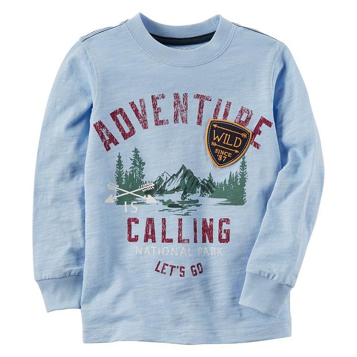 Boys 4-7 Carter's Adventure Calling Graphic Tee, Size: 4, Light Blue
