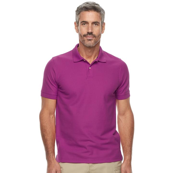 Men's Croft & Barrow&reg; Tailored-fit Polo, Size: Xl, Med Purple