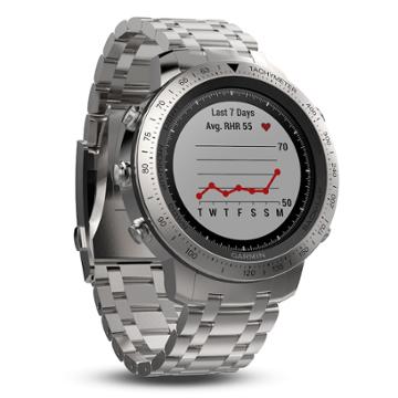 Garmin Fenix Chronos Gps Watch With Brushed Stainless Steel Watch Band, Silver