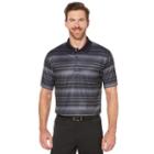 Men's Grand Slam Regular-fit Striped Driflow Stretch Performance Golf Polo, Size: Small, Oxford