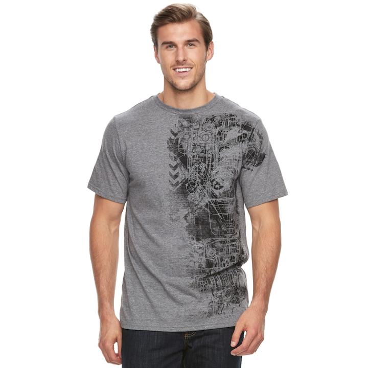 Big & Tall Apt. 9&reg; Die Roboter Tee, Men's, Size: Xl Tall, Med Grey