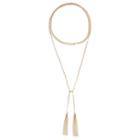 Mudd&reg; Tassel Long Lariat Necklace, Women's, Gold