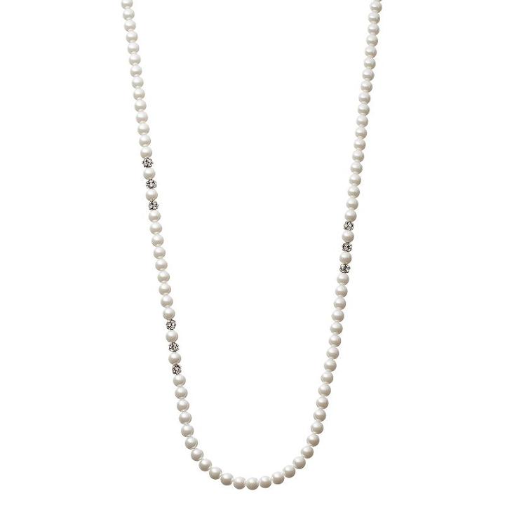 Simply Vera Vera Wang Long Simulated Pearl Necklace, Women's, White