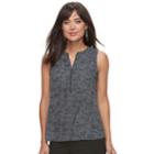 Women's Apt. 9&reg; Zipper Accent Tank, Size: Xxl, Dark Grey