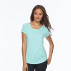 Juniors' So&reg; Short Sleeve Scoopneck Tee, Girl's, Size: Medium, Turquoise/blue (turq/aqua)