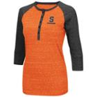 Women's Campus Heritage Syracuse Orange 3/4-sleeve Henley Tee, Size: Small, Drk Orange