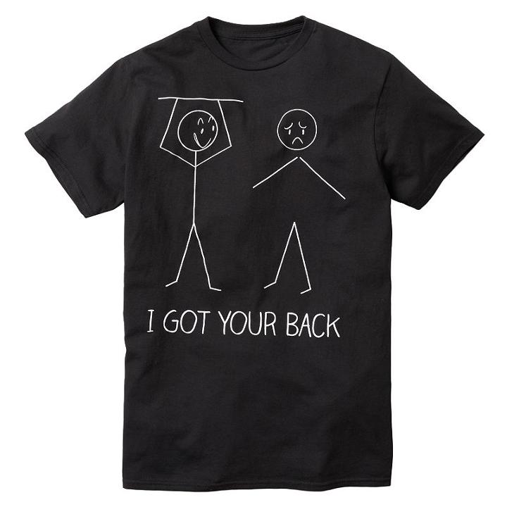 Boys 8-20 I Got Your Back Tee, Boy's, Size: Medium, Black