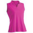 Nancy Lopez Luster Sleeveless Golf Polo - Women's, Size: Medium, Brt Pink