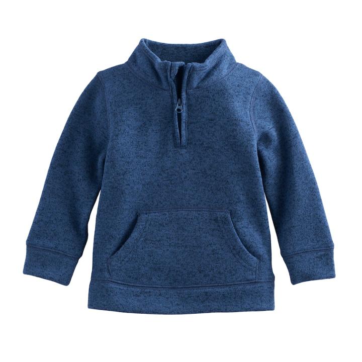 Baby Boy Jumping Beans&reg; 1/4-zip Fleece Pullover, Size: 6 Months, Blue