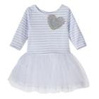 Girls 4-6x Marmellata Classics Glitter Heart Striped Tutu Dress, Girl's, Size: 6x, White Oth