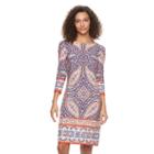 Women's Suite 7 Paisley Shift Dress, Size: 10, Natural