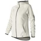 Women's New Balance Core Fleece Full Zip Hoodie, Size: Xl, Natural