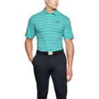 Men's Under Armour Charged Cotton Scramble Striped Golf Polo, Size: Xl, Med Blue