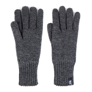 Men's Heat Holders Flat-knit Gloves, Size: Medium/large, Grey