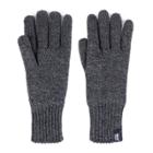 Men's Heat Holders Flat-knit Gloves, Size: Medium/large, Grey