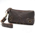 Amerileather Okra Wristlet, Women's, Brown