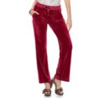 Women's Juicy Couture Supersoft Velour Bootcut Pants, Size: Xl, Red