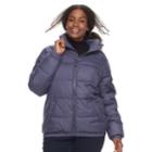 Plus Size Apt. 9&reg; Bomber Puffer Jacket, Women's, Size: 1xl, Drk Purple