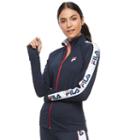 Women's Fila Sport&reg; Graphic Sleeve Track Jacket, Size: Medium, Blue (navy)