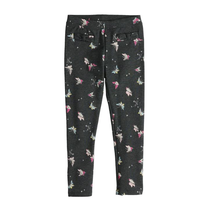Disney's Fancy Nancy Girls 4-10 Glittery Butterfly Leggings By Jumping Beans&reg;, Size: 4, Med Grey
