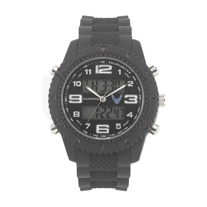 Wrist Armor Men's Military United States Air Force C27 Analog & Digital Chronograph Watch - 37300005, Black