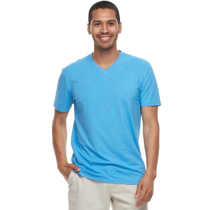 Men's Sonoma Goods For Life&trade; Flexwear V-neck Tee, Size: Xl, Med Blue