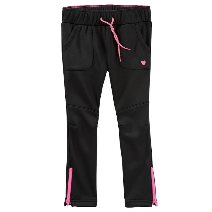 Girls 4-12 Oshkosh B'gosh Tricot Track Pant, Size: 7, Black