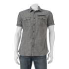 Big & Tall Rock & Republic Classic-fit Chambray Stretch Button-down Shirt, Men's, Size: M Tall, Black