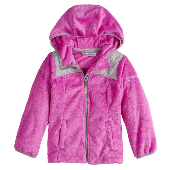 Girls 4-16 Free Country Signature Butterpile Lightweight Jacket, Size: 5-6, Med Red